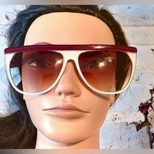 1980’s Asymmetrical Colorblock Oversized Sunglasses, Unworn